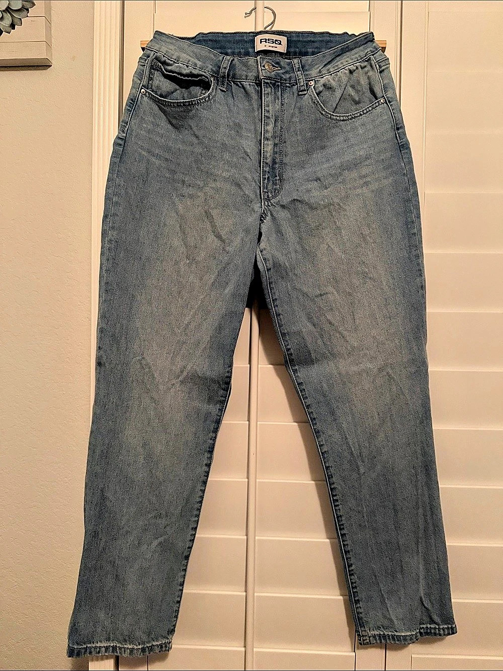RSQ Vintage Mom Jeans Straight Leg Blue Jeans Waist 32